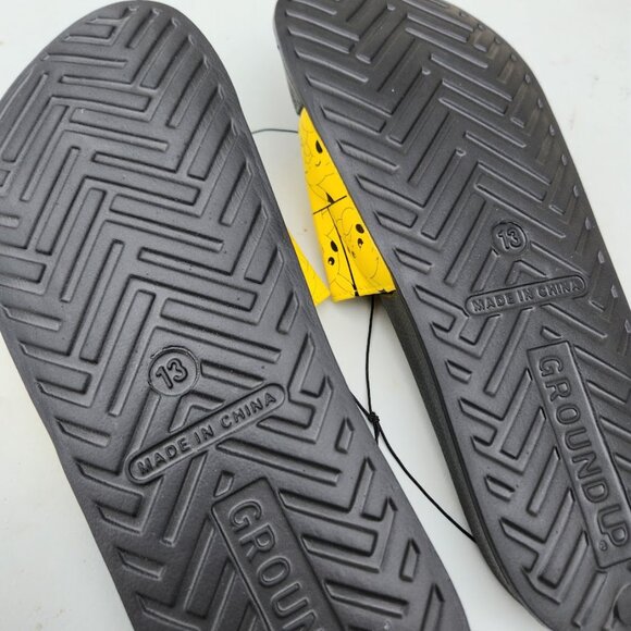 NEW Men's Size 13 Sandals Pikachu Pokemon Yellow Black NEW NWT Slides Pokémon Br - Picture 5 of 15